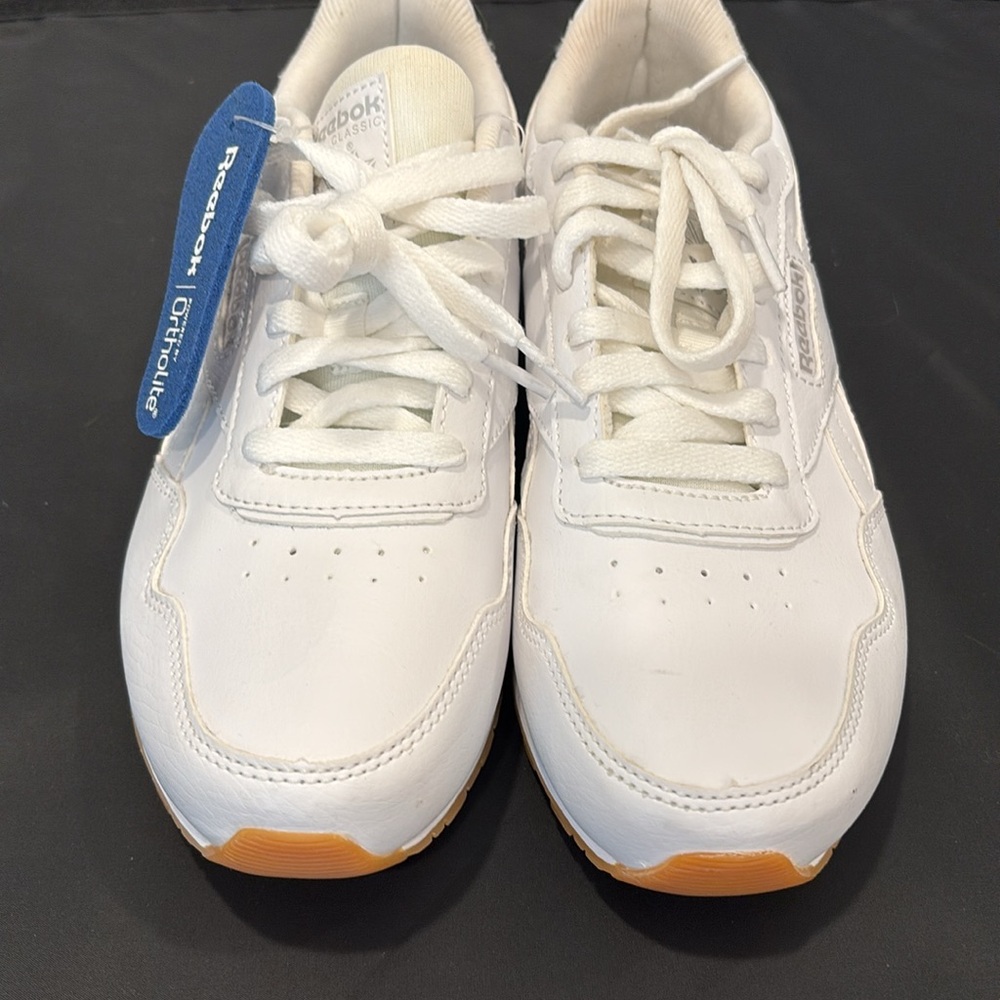 Reebok Classic White Sneakers with Ortholite Size 6.5 NEW - Picture 3 of 12